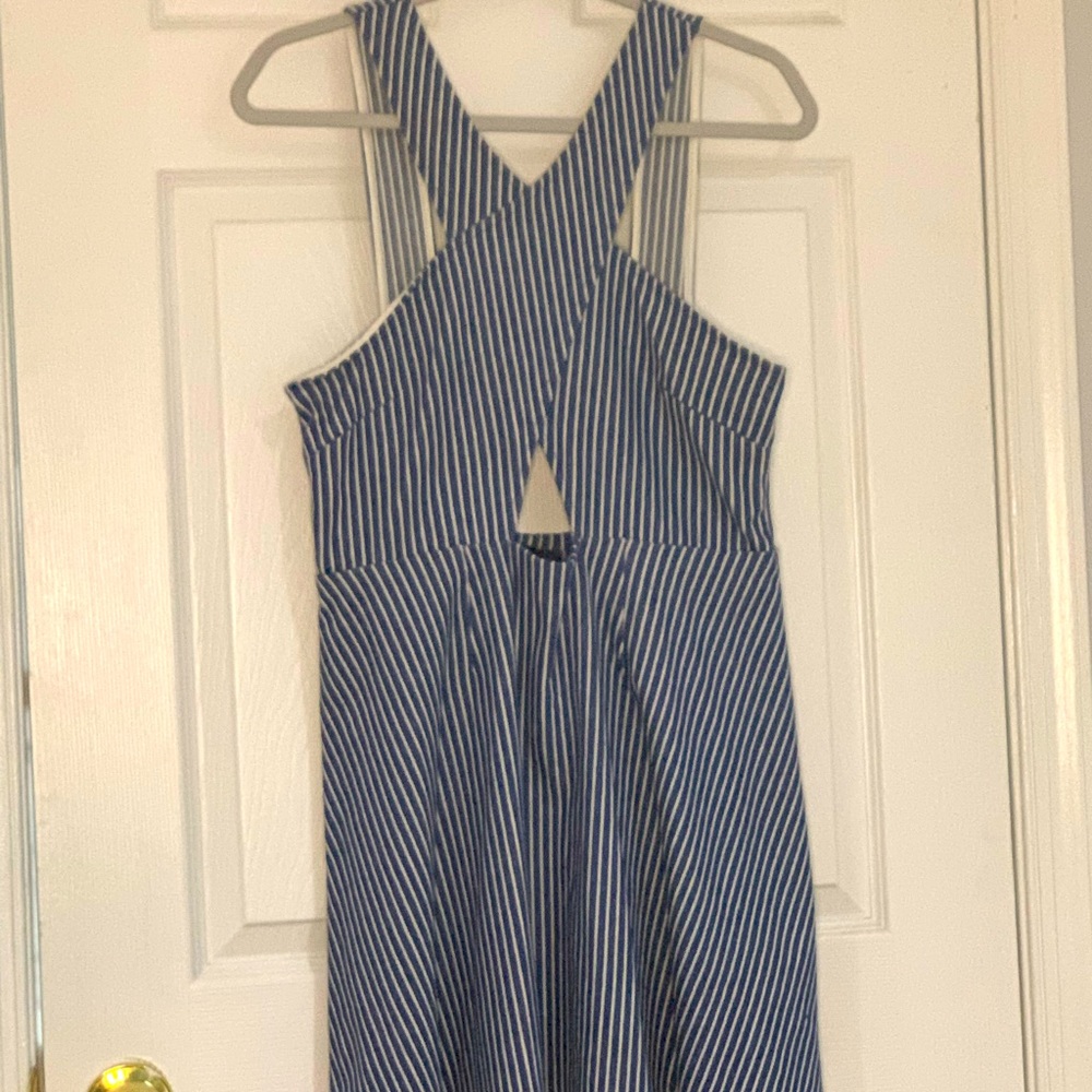 Striped top shop dress with cutouts